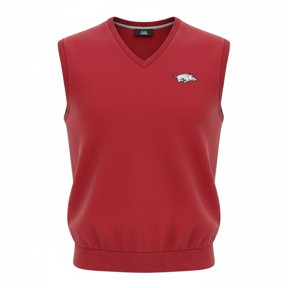 Arkansas Razorbacks Cutter & Buck Big & Tall Lakemont Vest Red 4XT NEW NWT